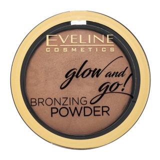 Eveline Glow And Go! Bronzing Powder bronzosító púder az egységes és világosabb arcbőrre 02 Jamaica Bay 8,5 g