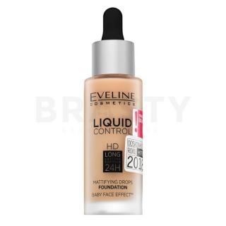 Eveline Liquid Control HD Mattifying Drops Foundation hosszan tartó make-up matt hatású 015 Light Vanilla 32 ml