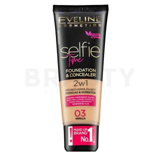 Eveline Selfie Time 2in1 Foundation & Concealer hosszan tartó make-up 2az 1-ben 03 Vanilla 30 ml