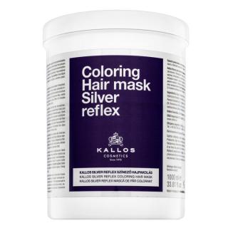 Kallos Silver Reflex Hair Mask neutralizáló maszk platinaszőke és ősz hajra 1000 ml
