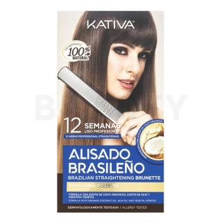 Kativa Brazilian Straightening Brunette Kit készlet keratinnal haj kiegyenesítésére 225 ml