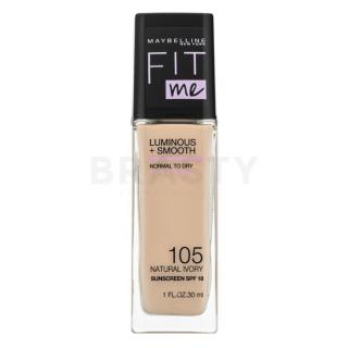 Maybelline Fit Me! Luminous + Smooth Foundation folyékony make-up az egységes és világosabb arcbőrre 105 Natural Ivory 30 ml