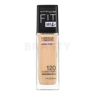 Maybelline Fit Me! Luminous + Smooth Foundation folyékony make-up az egységes és világosabb arcbőrre 120 Classic Ivory 30 ml