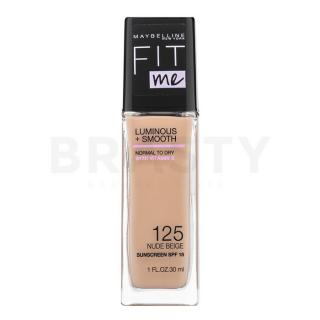 Maybelline Fit Me! Luminous + Smooth Foundation folyékony make-up az egységes és világosabb arcbőrre 125 Nude Beige 30 ml