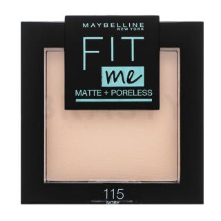 Maybelline Fit Me! Matte + Poreless Powder púder matt hatású 115 Ivory 9 g