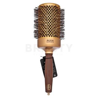 Olivia Garden Expert Blowout Shine Round Brush Wavy Bristles Gold & Brown 65 mm hajkefe