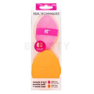 Real Techniques Miracle 2-in-1 Powder Puff + Travel Case smink szivacs