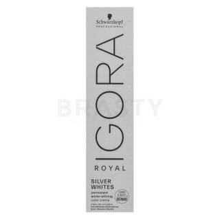 Schwarzkopf Professional Igora Royal SilverWhite Permanent White Refining Color Creme professzionális permanens hajszín platinaszőke és ősz hajra Gray-Lilac 60 ml