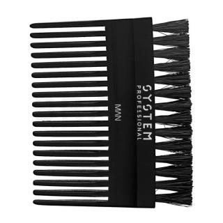 System Professional Man Beard Brush & Comb bajuszfésű + szakáll fésű