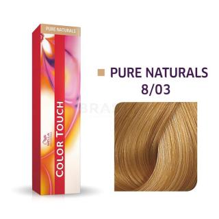 Wella Professionals Color Touch Pure Naturals professzionális demi-permanent hajszín többdimenziós hatással 8/03 60 ml