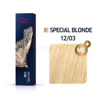 Wella Professionals Koleston Perfect Me+ Special Blonde professzionális permanens hajszín 12/03 60 ml