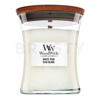 Woodwick White Teak illatos gyertya 275 g