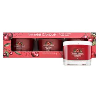 Yankee Candle Black Cherry fogadalmi gyertya 3 x 37 g