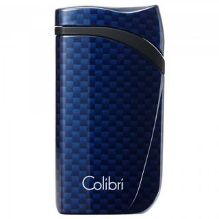 Colibri Falcon Carbon Fiber Blue különleges kialakítású szúró lángos szivar öngyújtó - kék