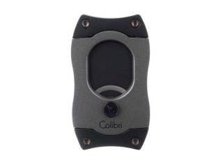 Colibri S-Cut Gunmetal, fekete színű nemesacél pengéjü guillotine szivarvágó 26mm - sötétszürke