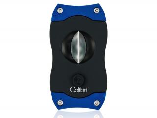 Colibri V-Cut Blue, nemesacél pengéjü ék szivarvágó 23mm - kék