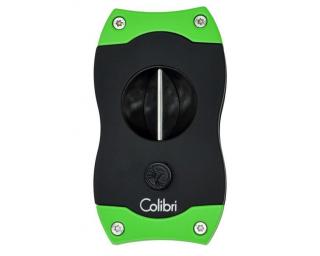 Colibri V-Cut Green, nemesacél pengéjü ék szivarvágó 23mm - zöld