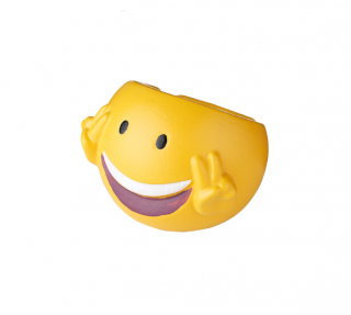 Emoji kerámia hamutartó - sárga színű smiley minta