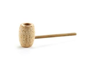 Missouri Meerschaum Corn Cob Laughing King, kukorica pipa egyenes bambusz szárral