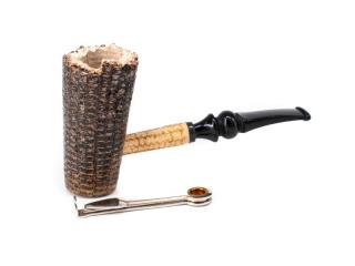 Missouri Meerschaum Freehand Dark Stain Coated, kukorica pipa, filter nélkül