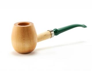 Missouri Meerschaum Hardwood Zenon 622 Diplomat Pipe, hajlított szárú juharfa pipa 6mm-es filterrel