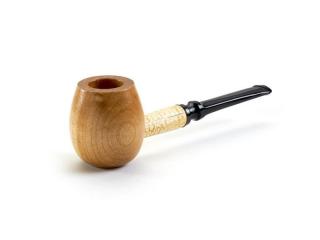 Missouri Meerschaum Maple Hardwood Apple Diplomat Pipe, egyenes szárú juharfa pipa 6mm-es filterrel