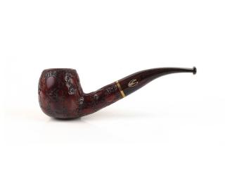 Savinelli Alligator Brown 626 apple hanga gyökér pipa 9mm filterrel - Sötétbarna csurgatott szopókával és hajlított szárral