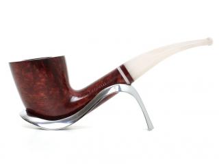 Savinelli Avorio Smooth Burg 920 hanga gyökér pipa 9mm filterrel, csurgatott szopókával és enyhén hajlított szárral