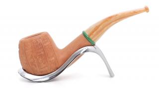 Savinelli Bamboo 626 bent  hanga gyökér pipa 9mm filterrel, világosbarna csutorával és hajlított szárral