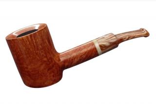 Savinelli Dolomiti Stand up Poker 311 Cumberland, hanga gyökér pipa 9mm filterrel, csurgatott csutorával és enyhén hajlított szárral