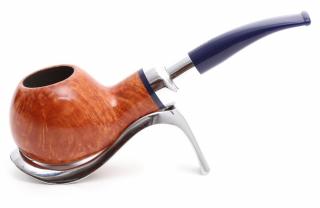 Savinelli Eleganza 320 hanga gyökér pipa 9mm filterrel, kék csutorával és enyhén hajlított szárral