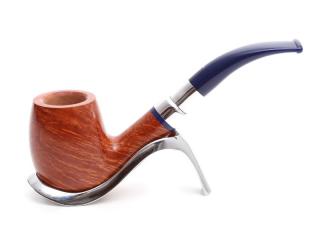 Savinelli Eleganza 606 briar gyökér pipa 9mm filterrel, kék csutorával és hajlított szárral