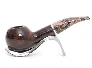 Savinelli Morellina Smooth Brown 321 hanga gyökér pipa 9mm filterrel, cappuccino színű csutorával és enyhén hajlított szárral