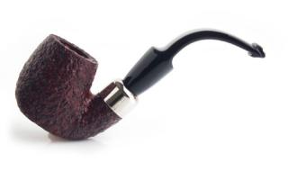 Savinelli New Dry 614 hanga gyökér pipa 9mm filterrel, fekete csutorával és hajlított nyerges szárral