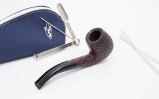 Savinelli One Rustic 601 pipa szett 9 mm-es hajlított szárú briar gyökér pipával