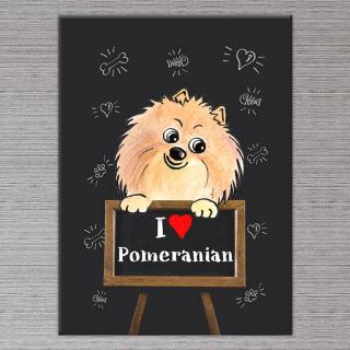 Kutyás Vászonkép Pomeraniai Torpe Spitz - 100x70 cm