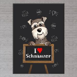 Schnauzer Kutya Vászonkép - 100x70 cm