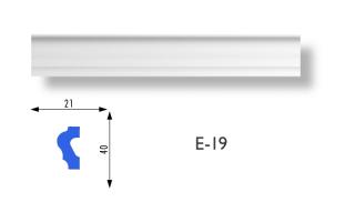 E-19 beltéri polisztirol oldalfali díszléc