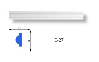 E-27 beltéri polisztirol oldalfali díszléc