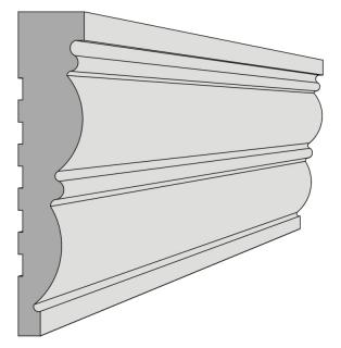 EKL-174C kültéri natúr díszléc 30x140 mm (EPS200 polisztirol)