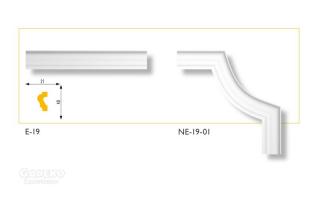 NE-19-01 polisztirol sarokelem (4 db/csomag)