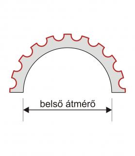 PO-11D felületkezelt bordázott féloszlop 20-24 cm