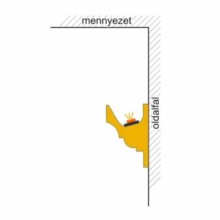 VLF-1 oldalfali polisztirol díszléc 36x55 m