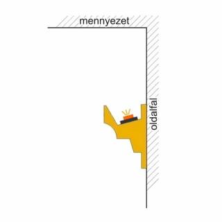 VLF-3 oldalfali polisztirol díszléc 36x55 mm