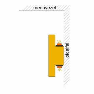 VLF-8 oldalfali polisztirol díszléc 40x90 mm