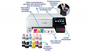 EPSON ECOTANK L8160 SZÍNES TINTASUGARAS MULTIFUNKCIÓS FOTÓNYOMTATÓ