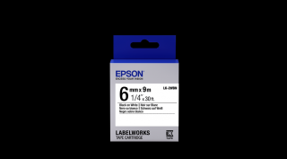 Epson LK-2WBN címkeszalag Black/White 6mm (9m)