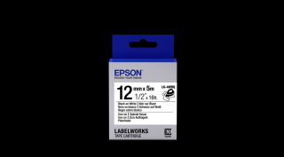 Epson LK-4WBQ címkeszalag Black/White 12mm (5m)
