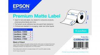 Epson prémium matt inkjet 76mm x 51mm 2310 címke/tekercs