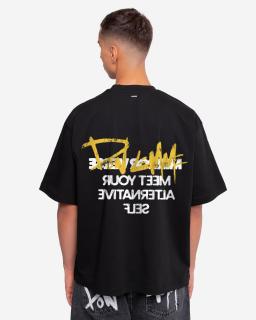 Férfi oversized póló Reflecta - black L